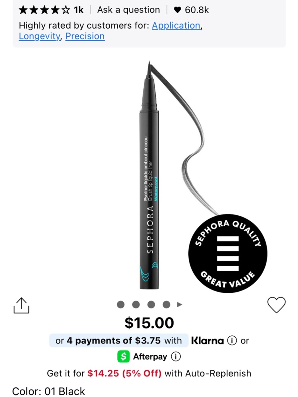 Sephora Collection Black Liquid Eyeliner